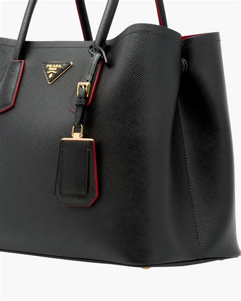 prada double bag red|Altro.